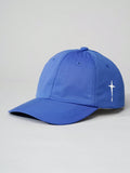 1pc Embroidered Cross Side Baseball Cap, Unisex Outdoor Sun Hat For Boys Girls Casual Wear Spring Autumn Travel Beach