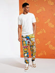 GARFIELD X SHEIN Men Casual Letter