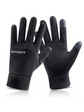 Winter Outdoor Sports Cycling Warm Gloves, Windproof Waterproof Fleece Lined Unisex Gloves, Christmas/Thanksgiving/New Year Holiday Gift