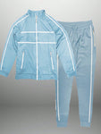 Mens Stripe Tape Zip Up Jacket And  Jogger Set Co-Ord Long Sleeve Two-Piece Set