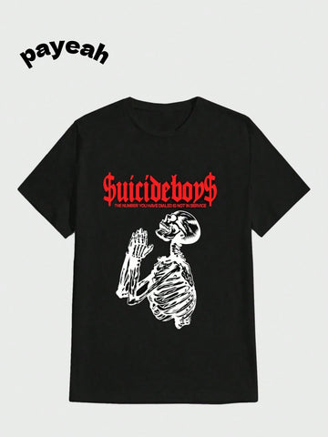 Payeah Suicide Boys The Number You Have Dialed Is Not In Service Casual Digital Print  Pure Heavy Cotton T Shirt - MapleCo