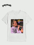 Payeah  Miley Cyrus / Hannah  Funny Smoking T-Shirt  Casual Digital Print  Pure Heavy Cotton T Shirt