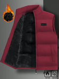 Manfinity Homme Loose Fit Men's Letter Patched Thermal Lined Puffer Vest Coat