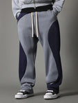 SUMWON Straight Fit Colour Block Curved Panel Jogger