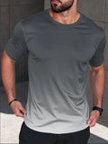 Manfinity Homme Men Ombre Casual Daily Wear Short Sleeve T-Shirt For Spring/Summer