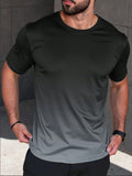 Manfinity Homme Men Ombre Casual Daily Wear Short Sleeve T-Shirt For Spring/Summer