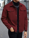 Manfinity CasualCool Men Solid Color Casual Jacket, Suitable For Autumn And Winter