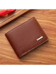 1-2pcs Men's PU Leather Wallet, Large Capacity And Multiple Card Slots, Can Store Large Bills, Simple Coin Pocket, Credit Card, Bank Card, ID Card Photo Slot, Business Casual Style, An Ideal Gift For Men's Birthday Or Partner