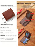 1-2pcs Men's PU Leather Wallet, Large Capacity And Multiple Card Slots, Can Store Large Bills, Simple Coin Pocket, Credit Card, Bank Card, ID Card Photo Slot, Business Casual Style, An Ideal Gift For Men's Birthday Or Partner