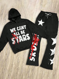 Manfinity EMRG Men's Autumn Slogan Print Long Sleeve Hoodie And Sweatpants Casual Suit