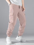 Manfinity Hypemode Men Flap Pocket Side Drawstring Waist Cargo Pants