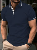 Manfinity Men's Color-Block Polo Shirt