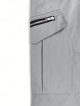 Manfinity EMRG Men's Casual Multi-Pocket Drawstring Waist Pants, Spring