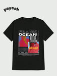 Payeah   Frank Music Ocean  Casual Digital Print  Pure Heavy Cotton T Shirt - MapleCo