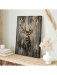 1pc Framed Abstract Deer Canvas Painting, Living Room Bedroom Art, Light Luxury Background Wall Painting, Studio Hallway Hanging, With Outer Frame, Polyurethane Frame ,Posters,Wall Art,Room Decoration Stuff