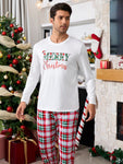 Manfinity Shein CoupledUp Christmas Men Christmas Letter Print Long Sleeve Top - MapleCo