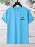 Manfinity Hypemode Men Geo Print Round Neck Tee