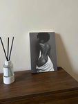 African American Black Black Nude Woman Sexy Back Poster, Paintings Print Canvas Aesthetic Decoration Home Bedroom Framed Wall Art Poster Wooden Frame