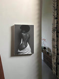 African American Black Black Nude Woman Sexy Back Poster, Paintings Print Canvas Aesthetic Decoration Home Bedroom Framed Wall Art Poster Wooden Frame