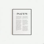 1PC, Canvas Wall Art, Solid Wood With Psalms 91, Printed Painting Wall Poster Bible Poetry Simple Alphabet Printing Home Decor Art Poster Perfect Gift As Living Room, Bedroom, Office Bar Club Wall Decoration, Interior Aesthetic Wall Art Painting