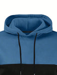 Manfinity EMRG Men's Kangaroo Pocket Colorblock Drawstring Hoodie