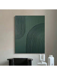 1 Pc, Canvas Hanging Poster, Solid Wood Framed Painting, Modern Abstract Green Canvas Art Print, Luxury Wall Decor For Living Room, Bedroom, Home Office - Chic Minimalist Design