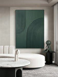 1 Pc, Canvas Hanging Poster, Solid Wood Framed Painting, Modern Abstract Green Canvas Art Print, Luxury Wall Decor For Living Room, Bedroom, Home Office - Chic Minimalist Design