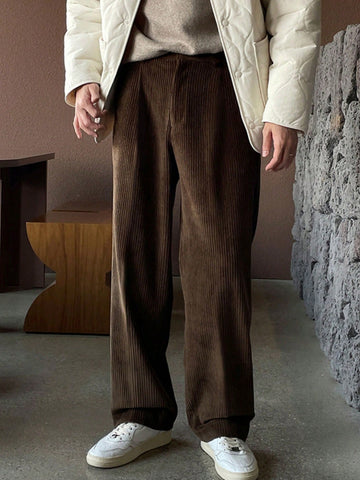 Men's Casual Fashion Solid Color Corduroy Pants