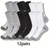 10/20/30 Pairs Breathable And Comfy Men's Crew Socks For Outdoor And Casual Wear, All-Season Unisex Socks