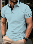 Manfinity Men's Color-Block Polo Shirt