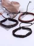 4pcs/Set Vintage Punk Leather