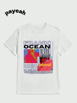 Payeah   Frank Music Ocean  Casual Digital Print  Pure Heavy Cotton T Shirt