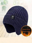 Men's Thickened Wool Ear-Protection Knitted Hat Is A Perfect Gift For Fathers