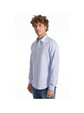 Baldinini TREND Slim Fit Long Sleeved Cotton Shirt With Classic Neck And Button Cuffs