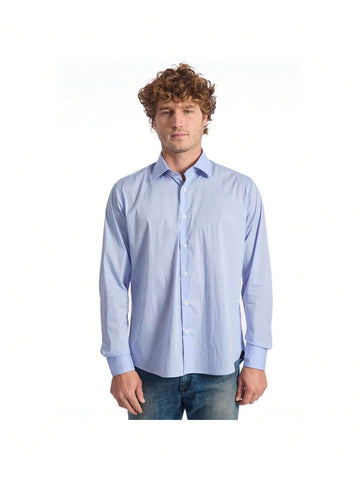 Baldinini TREND Medium Fit Long Sleeved Cotton Shirt With Button Closure