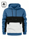 Manfinity EMRG Men's Kangaroo Pocket Colorblock Drawstring Hoodie