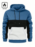 Manfinity EMRG Men's Kangaroo Pocket Colorblock Drawstring Hoodie