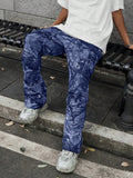 Manfinity Streetrush Vintage Loose Multi-Pocket Cargo Pants, Streetwear Style,Camo Pants