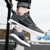 Men's Casual Shoes Spring and Summer 2023 New Breathable Trendy Sports Board Shoes Black Leather Tide Shoes Students' Shoes