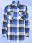 Men's Woven Plaid Flannel Long Sleeve Brushed Casual Fitted Normal Shacket