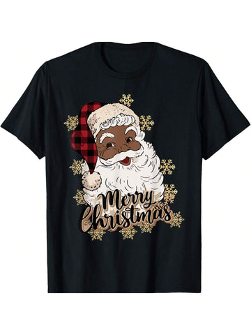 African American Christmas Pajamas Santa Claus Christmas PJ T-Shirt