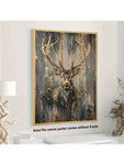 1pc Framed Abstract Deer Canvas Painting, Living Room Bedroom Art, Light Luxury Background Wall Painting, Studio Hallway Hanging, With Outer Frame, Polyurethane Frame ,Posters,Wall Art,Room Decoration Stuff