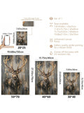 1pc Framed Abstract Deer Canvas Painting, Living Room Bedroom Art, Light Luxury Background Wall Painting, Studio Hallway Hanging, With Outer Frame, Polyurethane Frame ,Posters,Wall Art,Room Decoration Stuff