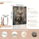 1pc Framed Abstract Deer Canvas Painting, Living Room Bedroom Art, Light Luxury Background Wall Painting, Studio Hallway Hanging, With Outer Frame, Polyurethane Frame ,Posters,Wall Art,Room Decoration Stuff