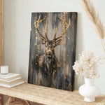 1pc Framed Abstract Deer Canvas Painting, Living Room Bedroom Art, Light Luxury Background Wall Painting, Studio Hallway Hanging, With Outer Frame, Polyurethane Frame ,Posters,Wall Art,Room Decoration Stuff