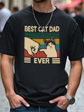 Manfinity Homme Men Casual Cartoon Letter Graphic Short Sleeve T-Shirt