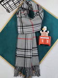 1pc Classic Plaid Scarf, Trendy Boyfriend Scarf, Warm Men Scarf Double-Sided Unisex Gift For Birthday, Autumn/Winter