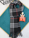 1pc Classic Plaid Scarf, Trendy Boyfriend Scarf, Warm Men Scarf Double-Sided Unisex Gift For Birthday, Autumn/Winter