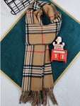 1pc Classic Plaid Scarf, Trendy Boyfriend Scarf, Warm Men Scarf Double-Sided Unisex Gift For Birthday, Autumn/Winter