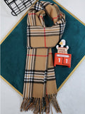 1pc Classic Plaid Scarf, Trendy Boyfriend Scarf, Warm Men Scarf Double-Sided Unisex Gift For Birthday, Autumn/Winter